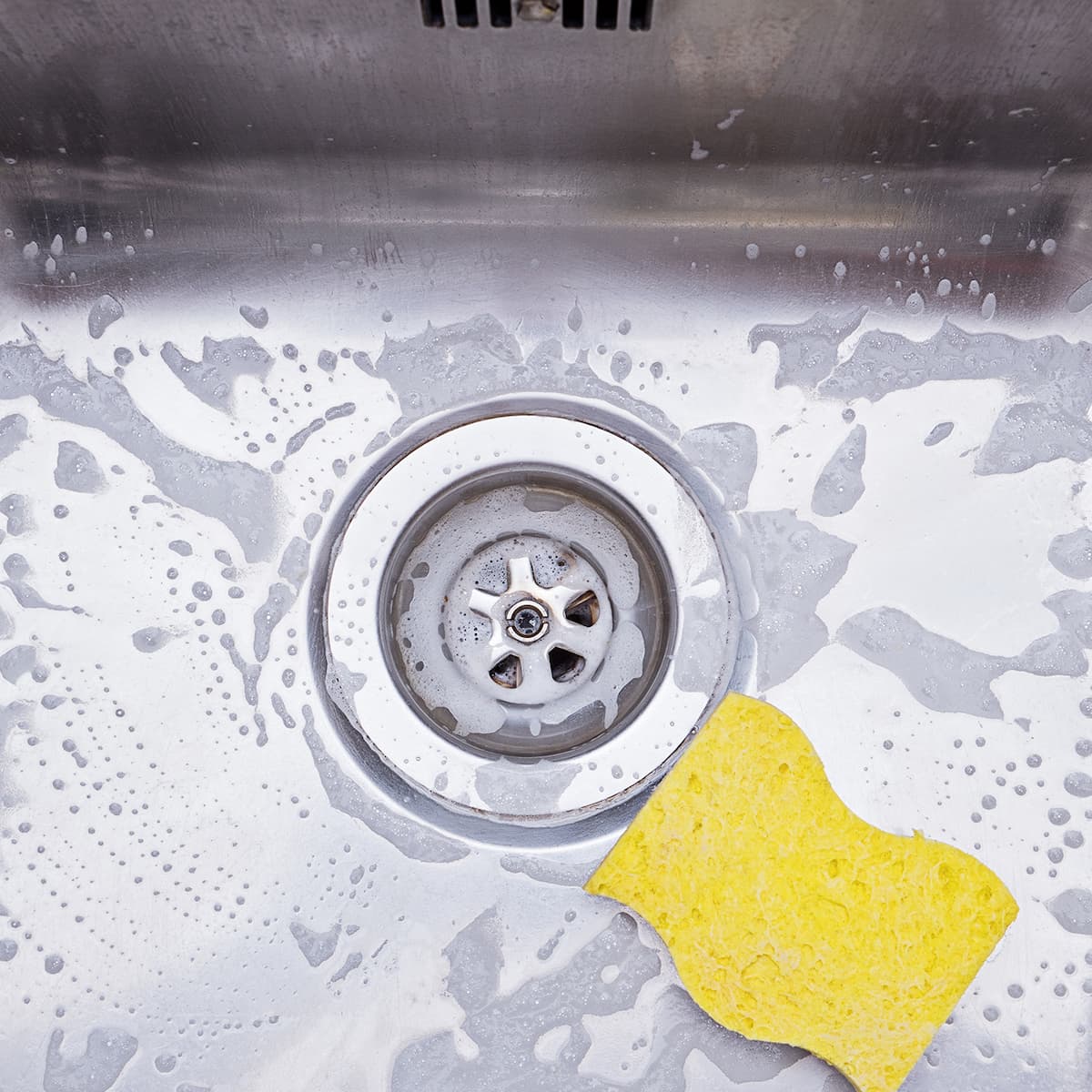 how to clean cast iron sink