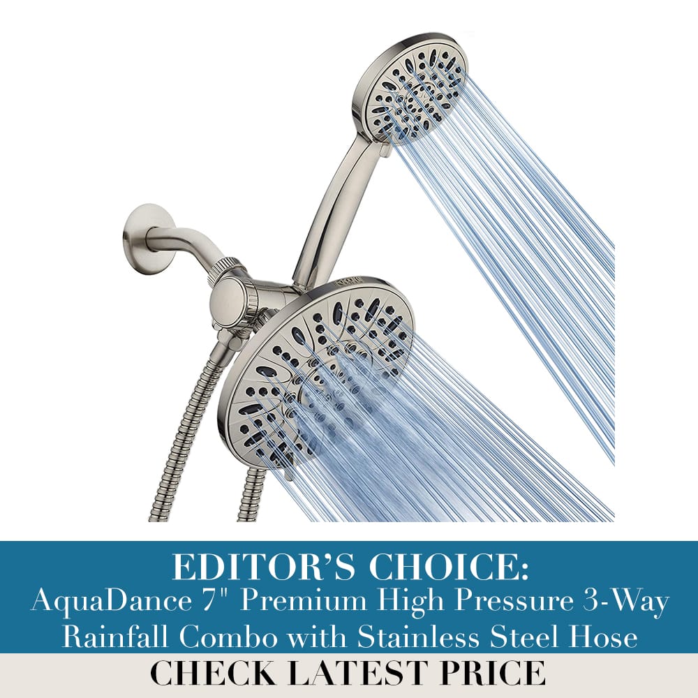 AquaDance 7 Premium High Pressure 3-Way Rainfall Combo with Stainless Steel Hose (1)