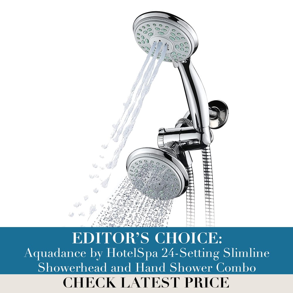 Aquadance by HotelSpa 24-Setting Slimline Showerhead and Hand Shower Combo