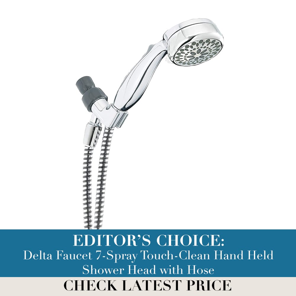 Delta Faucet 7-Spray Touch-Clean Hand Held Shower Head with Hose