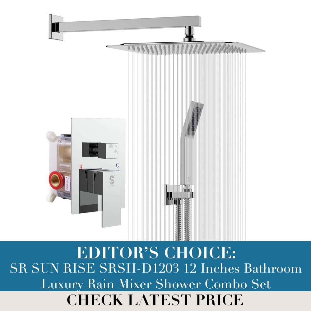 SR SUN RISE SRSH-D1203 12 Inches Bathroom Luxury Rain Mixer Shower Combo Set