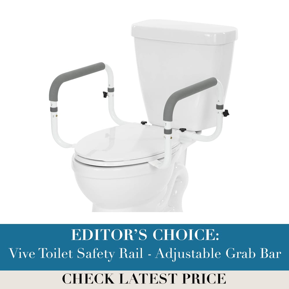 Vive Toilet Safety Rail - Adjustable Grab Bar